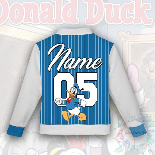Custom Disney Donald Duck Collection Baseball Jacket