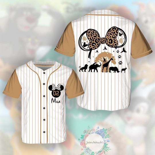 Mickey Minnie Ears Safari Baseball Jersey, Disney Safari Mode Jersey, Animal Kingdom Safari Shirt, Mickey Safari Shirt, WDW Shirt