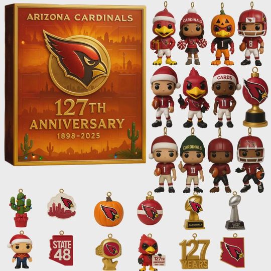 Arizonna Cardinals Advent Calendar 2025, football Football Fan Merch, 127th Anniversary Christmas Gift