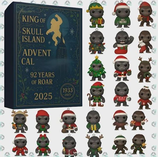 King Kong Advent Calendar 2025, King of Skull Island 92 Years of Roar, Kaiju Christmas Gift Set, Cult Classic Movie Fan