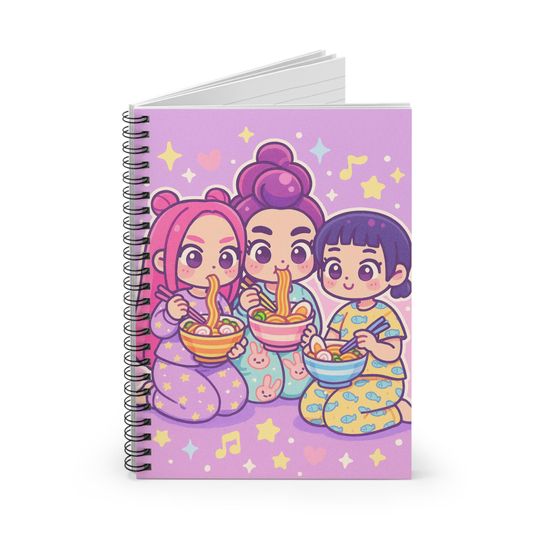 Cute Kawaii Spiral Notebook - kpop, huntrix, Perfect for Students