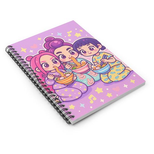 Cute Kawaii Spiral Notebook - kpop, huntrix, Perfect for Students