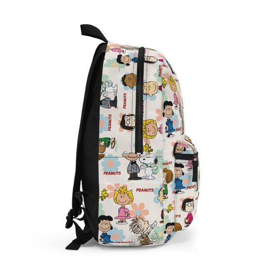 Charlie Brown Backpack - Peanuts Cartoon Polyester Book Bag