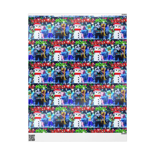 Roblox Christmas Mobs Boys Wrapping Paper