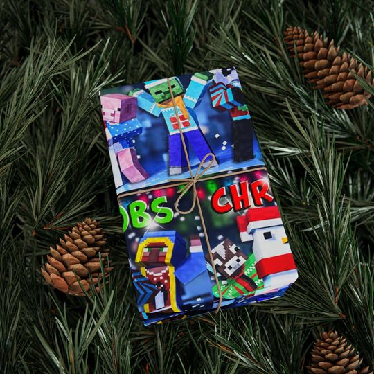 Roblox Christmas Mobs Boys Wrapping Paper