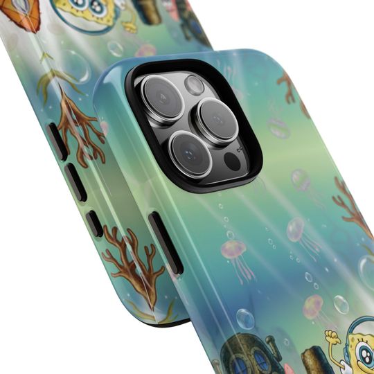 Spongebob Headphone Dance Phone Case, Patrick Star Cute Gift