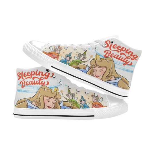Sleeping Beauty High Top Shoes Sneakers