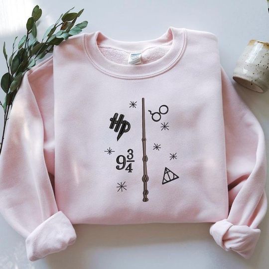 Harry Wizard Embroidery Design, Magic Wand Embroidery File, Wizard Glasses 9 3/4 Symbol Pattern, Digital Machine Embroidery Instant Download