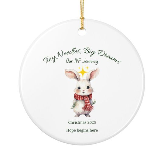 IVF Journey Ceramic Ornament, Christmas Holiday Decor