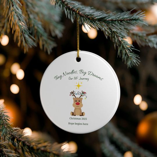 IVF Journey Ceramic Ornament, Christmas Holiday Decor