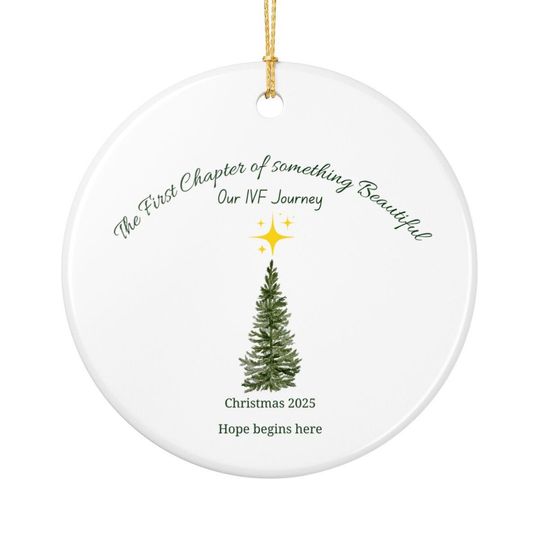 IVF Journey Ceramic Ornament, Christmas Holiday Decor