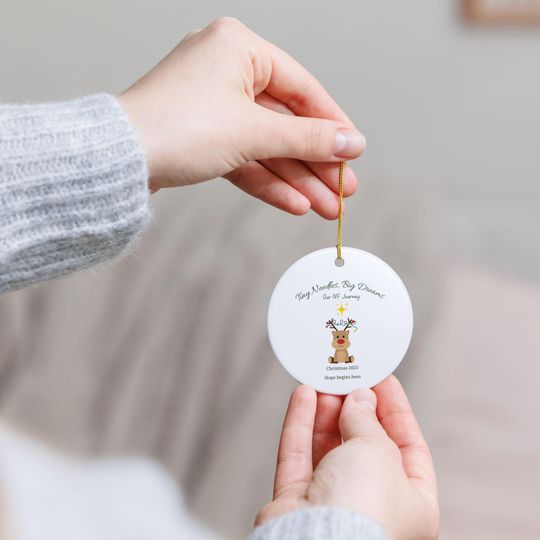 IVF Journey Ceramic Ornament, Christmas Holiday Decor