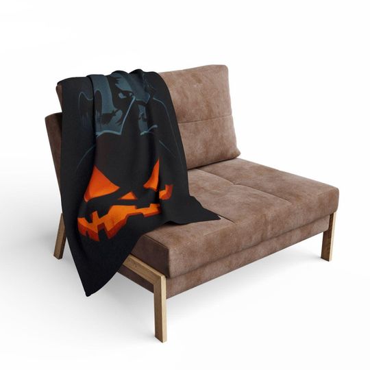 Halloween Blanket Spooky Jack-o'-Lantern, Witch & Ghost