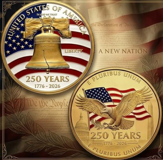 USA 250th Anniversary Coin, Gift for Veteran