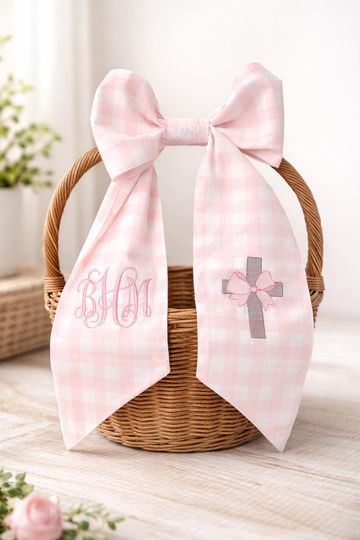 Easter Basket Bow - Personalized Easter Sash