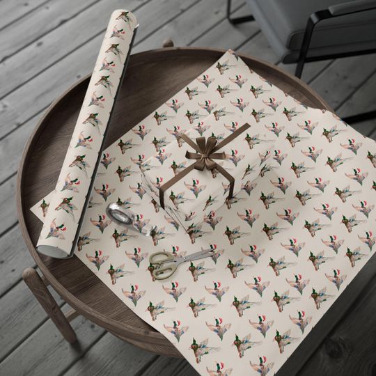 Christmas Mallard Wrapping Paper: Duck Hunting Gift
