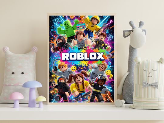 Roblox Wall Art Poster Collage for Boys Room Decor