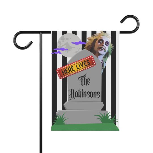 Halloween Garden Flag, Beetlejuice Outdoor Banner