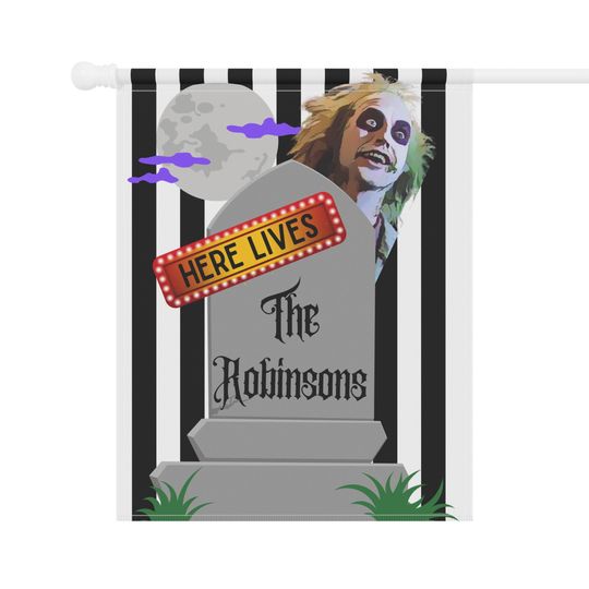 Halloween Garden Flag, Beetlejuice Outdoor Banner