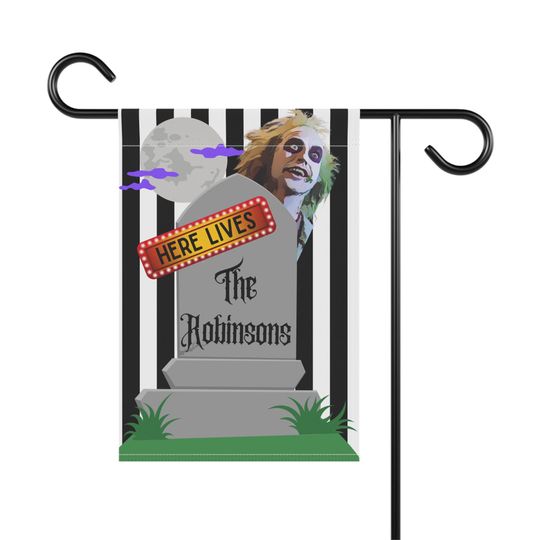 Halloween Garden Flag, Beetlejuice Outdoor Banner