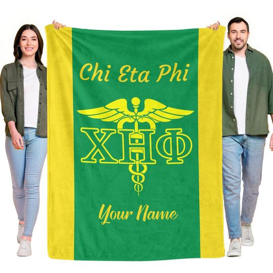 Personalized Chi Eta Phi Blanket | Custom Name Soft |  Sorority Gifts