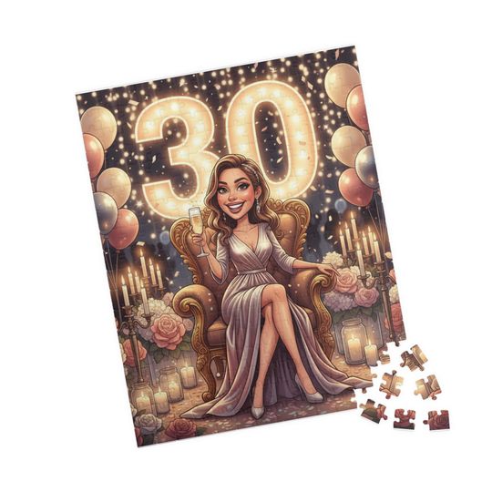 Custom Cartoon Birthday Puzzle: Personalized Celebration Game