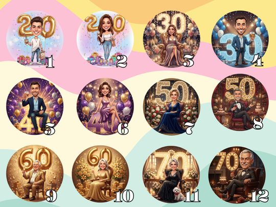 Custom Cartoon Birthday Puzzle: Personalized Celebration Game
