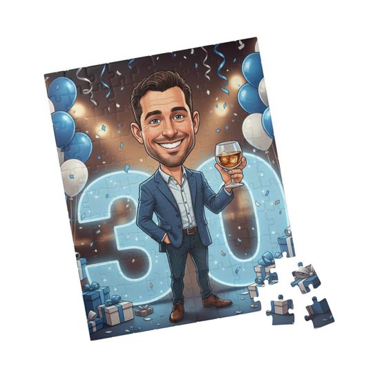 Custom Cartoon Birthday Puzzle: Personalized Celebration Game