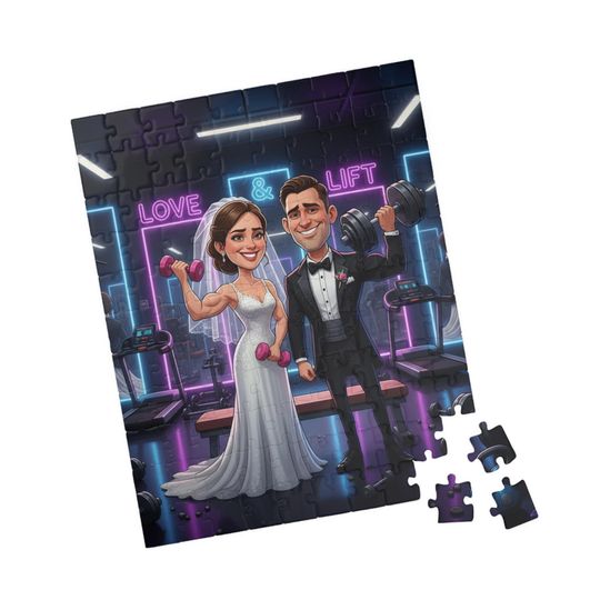 Custom Wedding Photo Puzzle: Personalized Engagement Gift