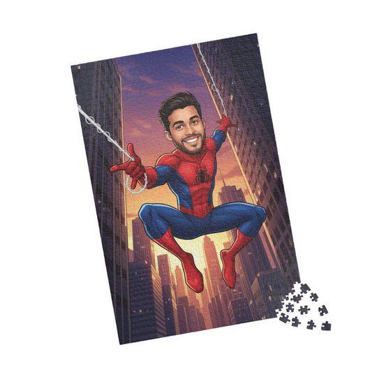 Custom Superhero Jigsaw Puzzle: Personalized Family Game Night