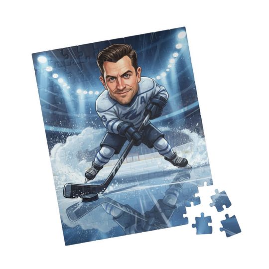 Custom Sports Puzzle | Personalized Athletic Caricature Gift | Unique Cartoon
