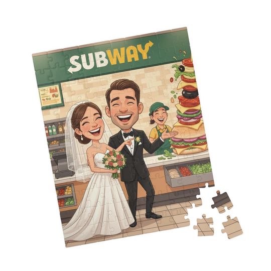 Custom Wedding Photo Puzzle: Personalized Engagement Gift