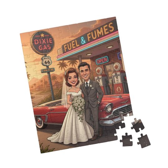Custom Wedding Photo Puzzle: Personalized Engagement Gift