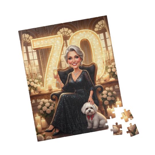 Custom Cartoon Birthday Puzzle: Personalized Celebration Game