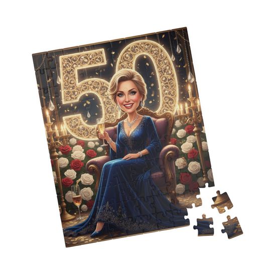 Custom Cartoon Birthday Puzzle: Personalized Celebration Game