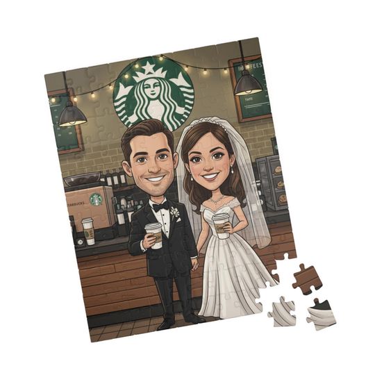Custom Wedding Photo Puzzle: Personalized Engagement Gift