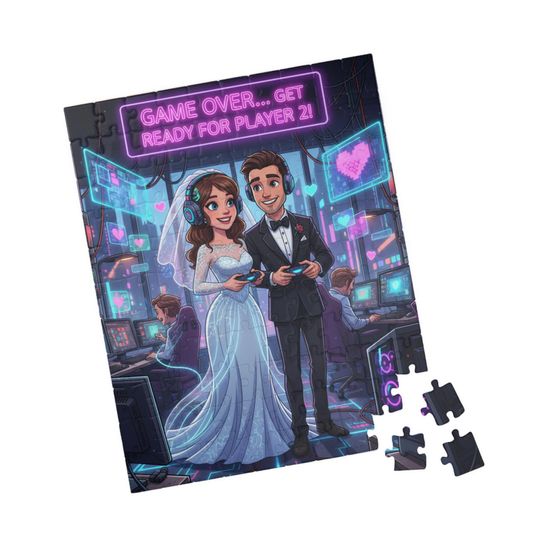 Custom Wedding Photo Puzzle: Personalized Engagement Gift