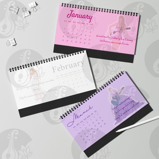 2026 Eras Desktop Calendar - Lyrical Swift Fan Gift
