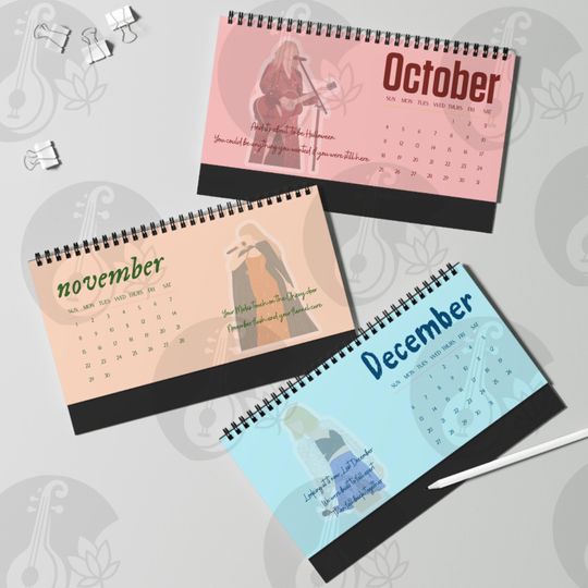 2026 Eras Desktop Calendar - Lyrical Swift Fan Gift