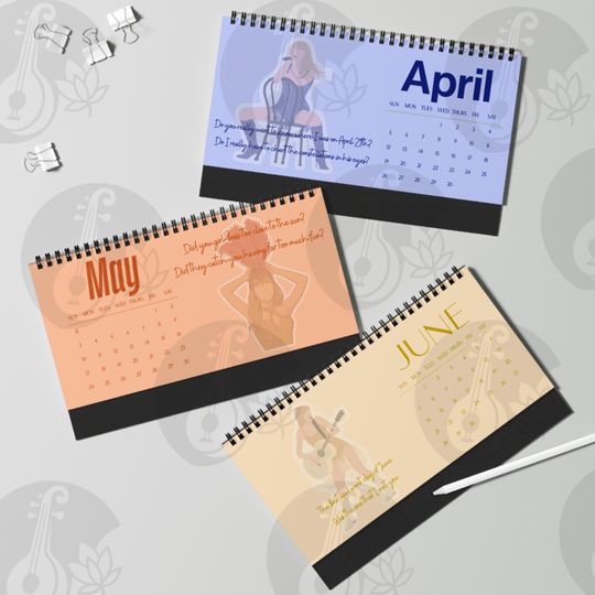 2026 Eras Desktop Calendar - Lyrical Swift Fan Gift