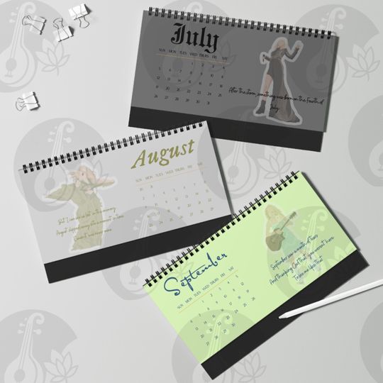 2026 Eras Desktop Calendar - Lyrical Swift Fan Gift