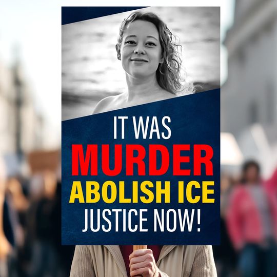 Abolish ICE Protest Poster, Anti-Trump Art