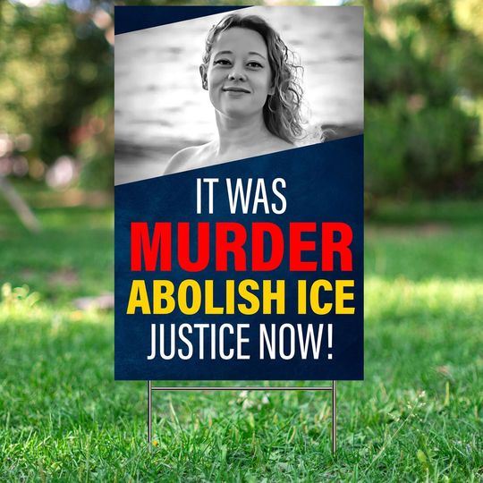 Abolish ICE Protest Poster, Anti-Trump Art