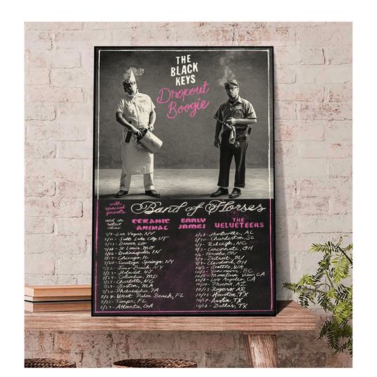 The Black Keys 2022 Tour Poster, Dropout Boogie World Tour 2022 The Black Keys Unframed Poster