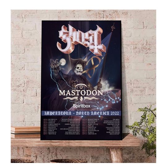 Ghost Tour North America 2022 Poster, Ghost Tour Concert Poster, Ghost Tour 2022 Poster