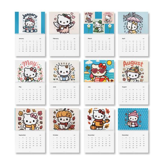 Hello Kitty Calendar 2026 Wall Calendar