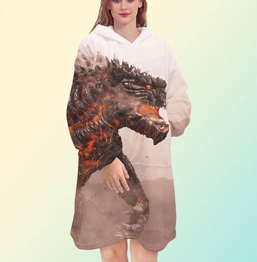 god zilla Blanket Hoodie