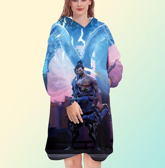 Overwatch 2 Hanzo Blanket Hoodie