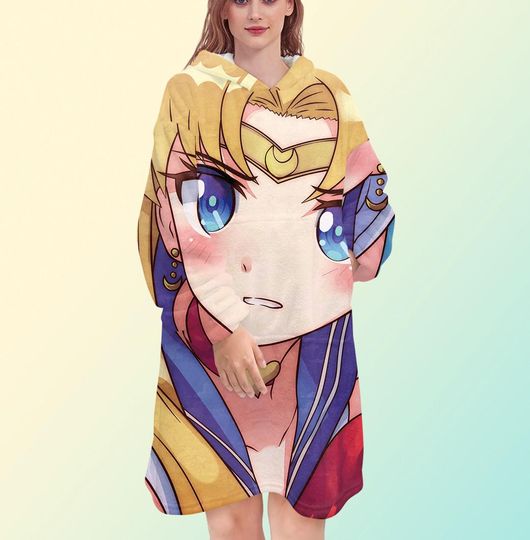 Sailor Moon Anime Girl Blanket Hoodie