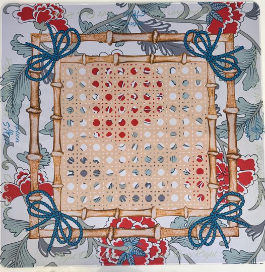 Lotus and Lattice  mahjong mat